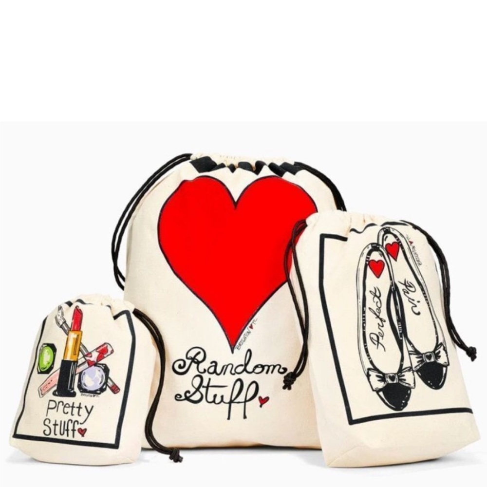 BRIGHTON SPRING 3 PIECE TRAVEL SET CANVAS BAGS NEW UNOPENED - Picture 5 of 5